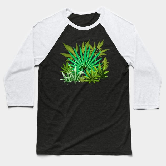 420 FLOWER LEAF DESIGN Baseball T-Shirt by The C.O.B. Store